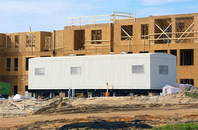 temporary office spaces for rent at a construction site in Cerritos